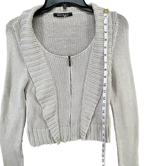 Pennyblack by Max Mara Zip Front Ribbed Knit Cardigan Sweater Women Small Luxury - Picture 8 of 14